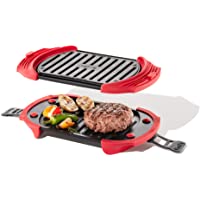 Lékué Microwave Grill- Red microondas- Acero- rojo y negro- 25.2 x 14.8 cm